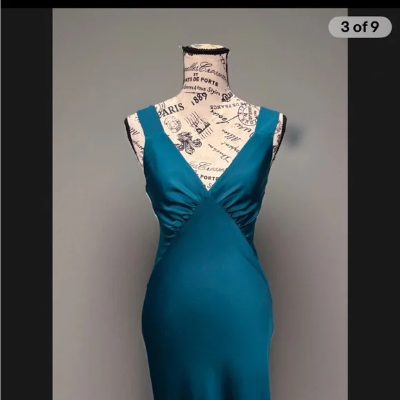 House of Harlow 1960 Teal V-Neck Maxi Dress - Picture 4 of 9